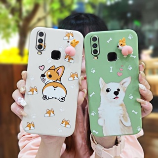 Three-dimensional doll soft shell Phone Case For VIVO Y17/Y3/Y15/Y12/U3X/V1901A Skin feel silicone Rotating bracket