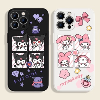 เคสโทรศัพท์มือถือ แบบนิ่ม ลายการ์ตูนอนิเมะ kuromi melody น่ารัก สําหรับ samsung Galaxy A21S A03 A72 A20S A03S A02S A22 A71 A11 A02 A20 A30 A10 A32 A13 A12 A30S A50 A50S A7 2018 A10S A04 A04S A52 A52S A31 A53 A51 M11 M12 M02 M10 A23