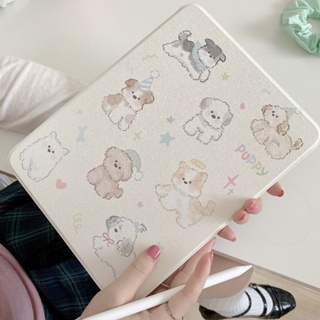 เคสหนังอะคริลิคแข็ง ลายลูกสุนัข สีขาว สําหรับ IPad Mini6 IPad5 6 7 8 9 Air Air1 Air2 Air3 Air4 Air5 10.9 นิ้ว Pro10.5 Pro11 Pro12.9 2018 2020 2021 2022