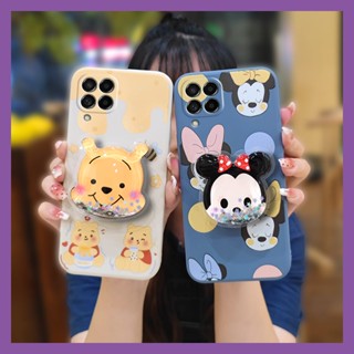 Skin-friendly feel The New Phone Case For Samsung Galaxy M53 5G/SM-M536B Cartoon Rotatable stand Skin feel silicone cute