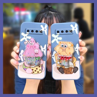 Liquid silicone shell Anti-fall Phone Case For Samsung Galaxy S10 Plus/S10+/SM-G975N Rotatable stand Cartoon phone case ins