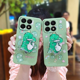 quicksand phone case Phone Case For Honor X8a Rotatable stand Skin feel silicone cute Skin-friendly feel Glitter