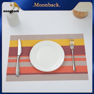 &lt;moonback&gt; แผ่นรองจาน กันลื่น เรียบง่าย ตกแต่งห้องครัว แผ่นฉนวนกันความร้อน แบบนิ่ม ลายทาง ตัดได้ เอเชียตะวันออกเฉียงใต้ โปรดปราน