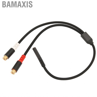 Bamaxis 3.5mm To 2 Female Cable 24K Gold Plated Y Splitter For Earbuds