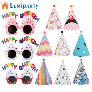 Lumiparty แว่นตา ทรงกรวย ใช้ซ้ําได้ สําหรับตกแต่งปาร์ตี้วันเกิด