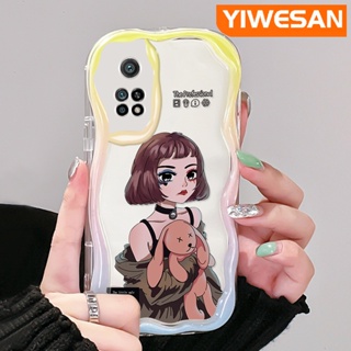 เคสโทรศัพท์มือถือแบบนิ่ม ใส กันกระแทก ลายคลื่น สีมาการอง หลากสี สําหรับ Xiaomi 10T Pro Poco F3 Poco F4 Redmi K50 K40 Pro K40s