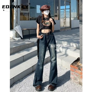 EOENKKY  กางเกงขายาว กางเกงยีสน์ผู้หญิง ทรงหลวม ๆ ตรง Retro Hip Hop Pants 2023 NEW Style  สไตล์เกาหลี Comfortable พิเศษ ทันสมัย A97L80J 36Z230909