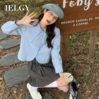 Ielgy เสื้อเชิ้ตแขนยาว เข้ารูป ออกแบบใหม่ สไตล์ฝรั่งเศส สําหรับผู้หญิง