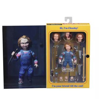 Neca โมเดลฟิกเกอร์ Chucky Cult Good Guys Ultimate Variant Chucky ของขวัญคริสต์มาส ของเล่นสําหรับเด็ก