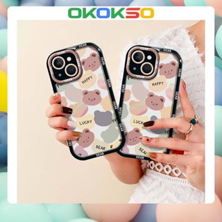 [Okso] เคสโทรศัพท์มือถือนิ่ม กันกระแทก ลายการ์ตูนหมี หลากสี สําหรับ OPPO Reno9 Reno8 Reno7pro reno6 5