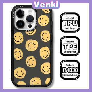 Venki - เข้ากันได้สำหรับ เคสไอโฟน เคสไอโฟน11 เคส iphone 11 Soft Case เคสใสหนากันกระแทกป้องกันกล้องสีดำขอบสีม่วงเรียบง่ายหน้ายิ้มเป็ดเข้ากันได้กับ iPhone 13 12 11 Pro Max XR XS