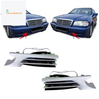 ฝาครอบตะขอลากจูง ติดกันชนหน้ารถยนต์ สําหรับ Mercedes Benz C Class W202 1998-2001 1 คู่