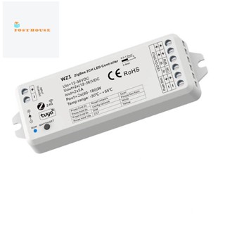 รีโมตคอนโทรล WZ1 Zigbee Led RF 2CH DC12-36V 24V TUYA APP Cloud 2 ช่องทาง สําหรับเทปสีเดียว 1 ชิ้น