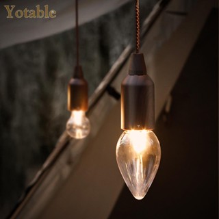 [Yotable.th] หลอดไฟ COB LED สไตล์วินเทจ ชาร์จ Micro USB 1200mAh สําหรับตั้งแคมป์