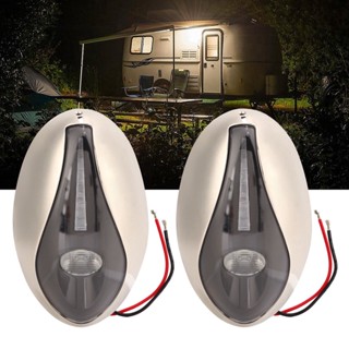 HJ001 คู่ LED Marine Transom Light IP66 กันน้ำ DC12V 7200K แสงสีขาว 316 สแตนเลสขัดเงาสำหรับเรือยอร์ช