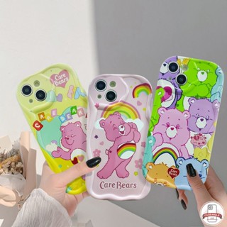 เคสโทรศัพท์มือถือ ขอบโค้ง ลายการ์ตูนหมี 3D สีรุ้ง สําหรับ Redmi 10A 10 9 12C 9T 9C NFC 10C A1 12 A2 9A Redmi Note 10s 10 11s 12 11 Pro Max 10Pro Poco X5 M3