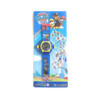 SALE นาฬิกาข้อมือสำหรับเด็ก ลายการ์ตูน Paw Patrol นาฬิกาข้อมือ มีไฟฉายภาพได้