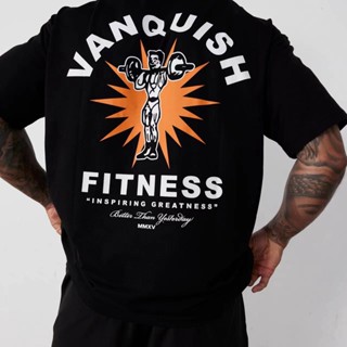 Vanquish POWERHOUSE เสื้อยืด แขนสั้น ทรงหลวม ยืดได้ ผลิตภัณฑ์ใหม่