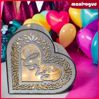 [Maxivogue] กล่องไม้ใส่เงิน รูปหัวใจ สําหรับงานแต่งงาน ของขวัญวันเกิดเจ้าสาว