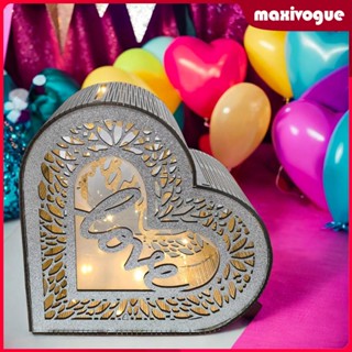[Maxivogue] กล่องไม้ใส่เงิน รูปหัวใจ สําหรับงานแต่งงาน ของขวัญวันเกิดเจ้าสาว