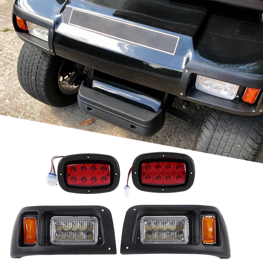 HJ001 DC12V Club Car Light Kit ชุดไฟหน้า LED ไฟท้ายเหมาะสำหรับ DS แก๊สหรือไฟฟ้ารุ่น 1993+