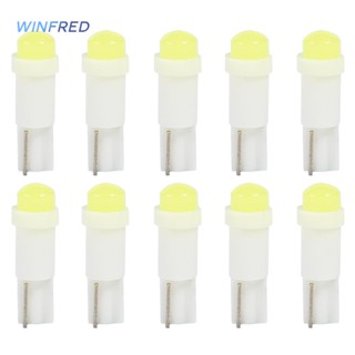 หลอดไฟอ่านหนังสือ T5 3D COB LED สําหรับรถยนต์ 10 ชิ้น [Winfred.th]