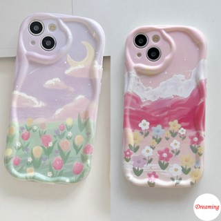 เคสโทรศัพท์มือถือ ขอบโค้ง ลายก้อนเมฆ และดอกไม้ สําหรับ Infinix Note Hot 30 20 12 11 10 9 Play 8 Smart 7 6 5 Plus