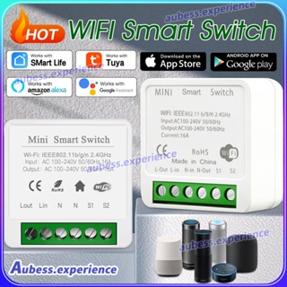 Tuya New Mini Smart Switch 16a Wifi Module Smart Life Led Light Monitoring Module Timer With Google Home Alexa Optimization ผู้เชี่ยวชาญ