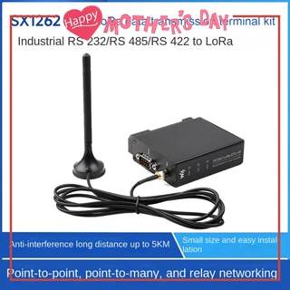 Waveshare SX1262-LoRa-DTU-HF 850-930MHz รางไกด์รางส่งข้อมูล LoRa DTU RS232 RS485 RS422 เป็น LoRa สีดํา สําหรับ Sub GHz HF