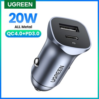 Ugreen ที่ชาร์จในรถยนต์ 20W Usb-C ชาร์จเร็ว QC4.0 PD3.0 สําหรับ amsung Adaptive Fast Charge PD Car Charger