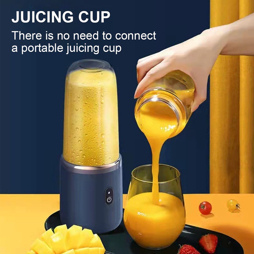 Portable Blender Bottle Electric 6 Blades Multifunction Juice Blender Fresh Juice Smoothie Blender I