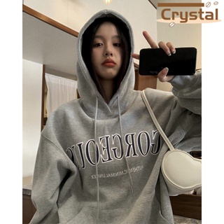 Crystal  เสื้อผ้าผู้ญิง แขนยาว เสื้อฮู้ด คลุมหญิง สไตล์เกาหลี แฟชั่น  คุณภาพสูง fashion Unique High quality A98J29Z 36Z230909