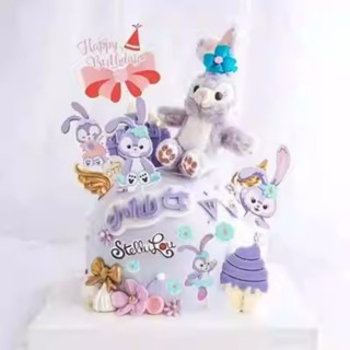 ของเล่นตุ๊กตากระต่ายดิสนีย์ StellaLou สําหรับตกแต่งเค้กวันเกิดเด็ก