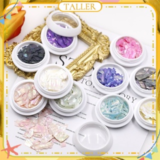 พร้อมส่ง Stcok Nail Art Shell Patch Japanese Ultra-thin Colorful Shell Fragment Magic Color Irregular Sequins Nail Decoration Manicure Tool For Nail Shop TALLER