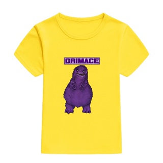 Qihang Grimace mcdonaldland เสื้อยืดแขนสั้น ทรงหลวม ระบายอากาศ สําหรับเด็กผู้ชาย และเด็กผู้หญิง