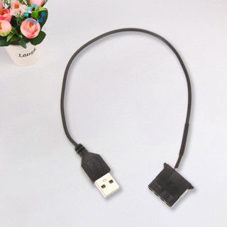 [Idduck.Th] อะแดปเตอร์สายเคเบิลพัดลมระบายความร้อน USB เป็น 4 pin PC Quite Computer Case Fan 1 ฟุต UK