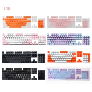 Ior ชุดปุ่มกดคีย์บอร์ด แบบโปร่งแสง 104 คีย์ PBT DIY สําหรับคีย์บอร์ด Cherry MX Switch Mechanical