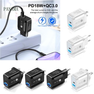 Nama อะแดปเตอร์ชาร์จโทรศัพท์มือถือ 3 0 18W PD USB ชาร์จไว EU US