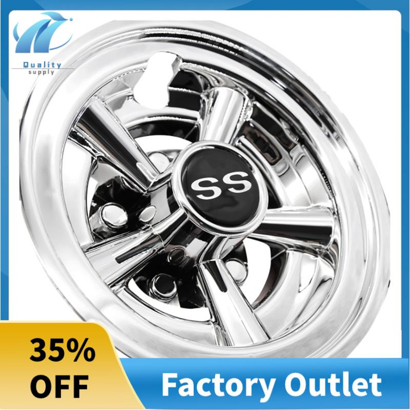 Superb 8 นิ้ว SS Golf Cart ล้อครอบคลุม, 5 Spoke Design Hub Cap สําหรับรถเข็นกอล์ฟสําหรับรถยนต์คลับ, EZGO, Yamaha