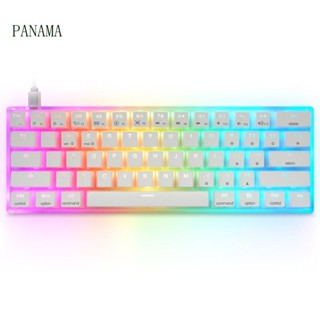 Nama AK61 คีย์บอร์ดเกมมิ่ง 61 คีย์ 16 ล้านสี RGB LED ตั้งโปรแกรมได้ สําหรับ PC Gamer Gateron