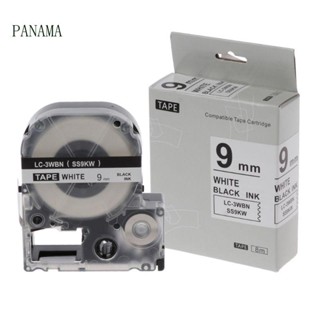 Nama เทปฉลาก สีดําบนพื้นขาว สําหรับ LW-400 LW-600P LW-700 9 มม.