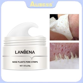 Lanbena Blackhead Remover หน้ากากจมูก Pore Strip Peeling Treatment Deep Cleansing Face Mask TECH3