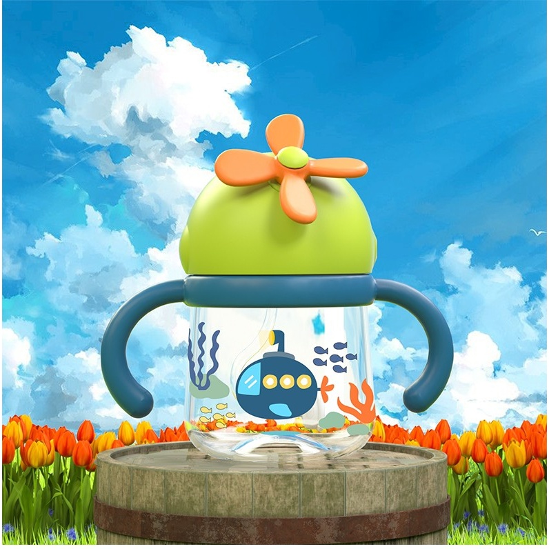 Koadear Toukie ขวดน้ําพลาสติก tritan พร้อมหลอด ปลอดภัยสุดๆ สําหรับเด็กทารก