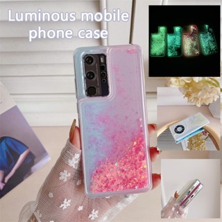 Glitter Luminous love คดี Quicksand Xiaomi MI 12 12X 12Pro 12SPro 11 11lite M3 M3Pro X3GT F5Pro F3 X2 เคสมือถือ Soft TPU Protective Cover Anti-falling Phone Case