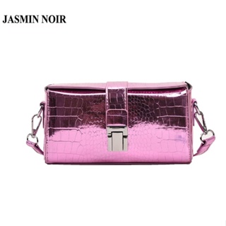 Jasmin NOIR กระเป๋าถือ กระเป๋าสะพายไหล่ แบบหนังจระเข้ ทรงสี่เหลี่ยมผืนผ้า ขนาดเล็ก สําหรับสตรี