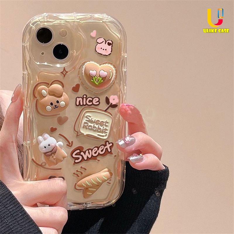 เคสโทรศัพท์มือถือ Tpu นิ่ม ปิดด้านหลัง ขอบหยัก 3D ตุ๊กตาหมี กระต่าย 3D DIY สําหรับ Infinix Hot 20i 30i 8 9 20 12 30 10 11 Play 8 Lite 9 PRO 11 Plus 10 Lite Note 12 PRO