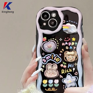 เคสโทรศัพท์มือถือ ลายตุ๊กตาหมี กระต่าย 3D ขอบโค้ง สีรุ้ง แวววาว สําหรับ Infinix Hot 8 9 20 12 30 10 11 Play 8 Lite 9 PRO 11 Plus 10 Lite 20i 30i Note 12 DIY