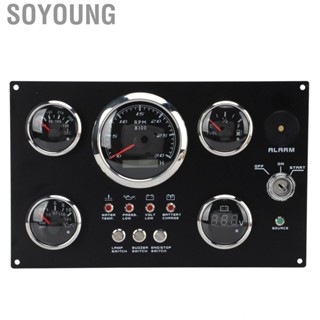 Soyoung Digital Gauge Cluster Engine RPM Fuel Level Oil Pressure Water Temp Voltage Meter Mulitple Switches IP67  Timely Alarm