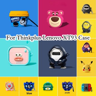 【คุณภาพสูง】เคสหูฟัง แบบนิ่ม ลายการ์ตูน สําหรับ thinkplus Lenovo XT93 Lenovo thinkplus XT93