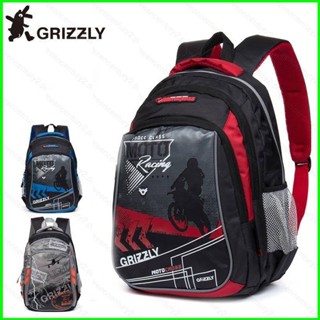 Yg GRIZZLY กระเป๋าเป้สะพายหลัง กระเป๋านักเรียน อเนกประสงค์ พิมพ์ลาย ระบายอากาศ ความจุขนาดใหญ่ สําหรับนักเรียน 1-5